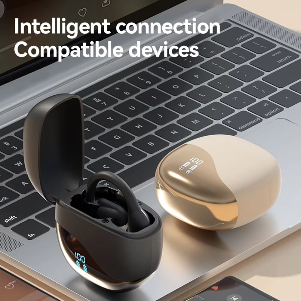 Translator Earbuds Bluetooth 5.4 Noise Cancelling Two-Way Voice Translator Ear Hook Real Time AI Translation Earphone