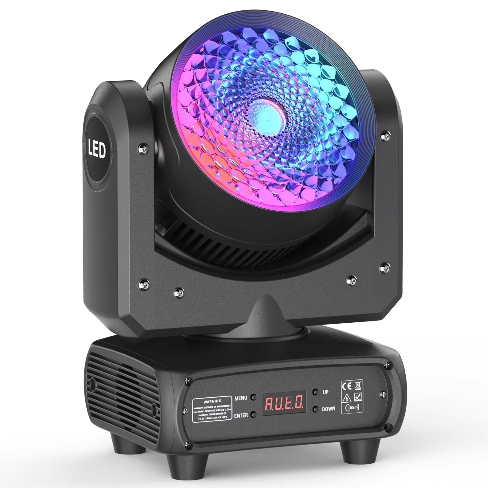 150W High Brightness Moving Head Light COB+LED RGBW 4In1 Stage Effect Lighting Rotating DMX512 for DJ Party Wedding Disco